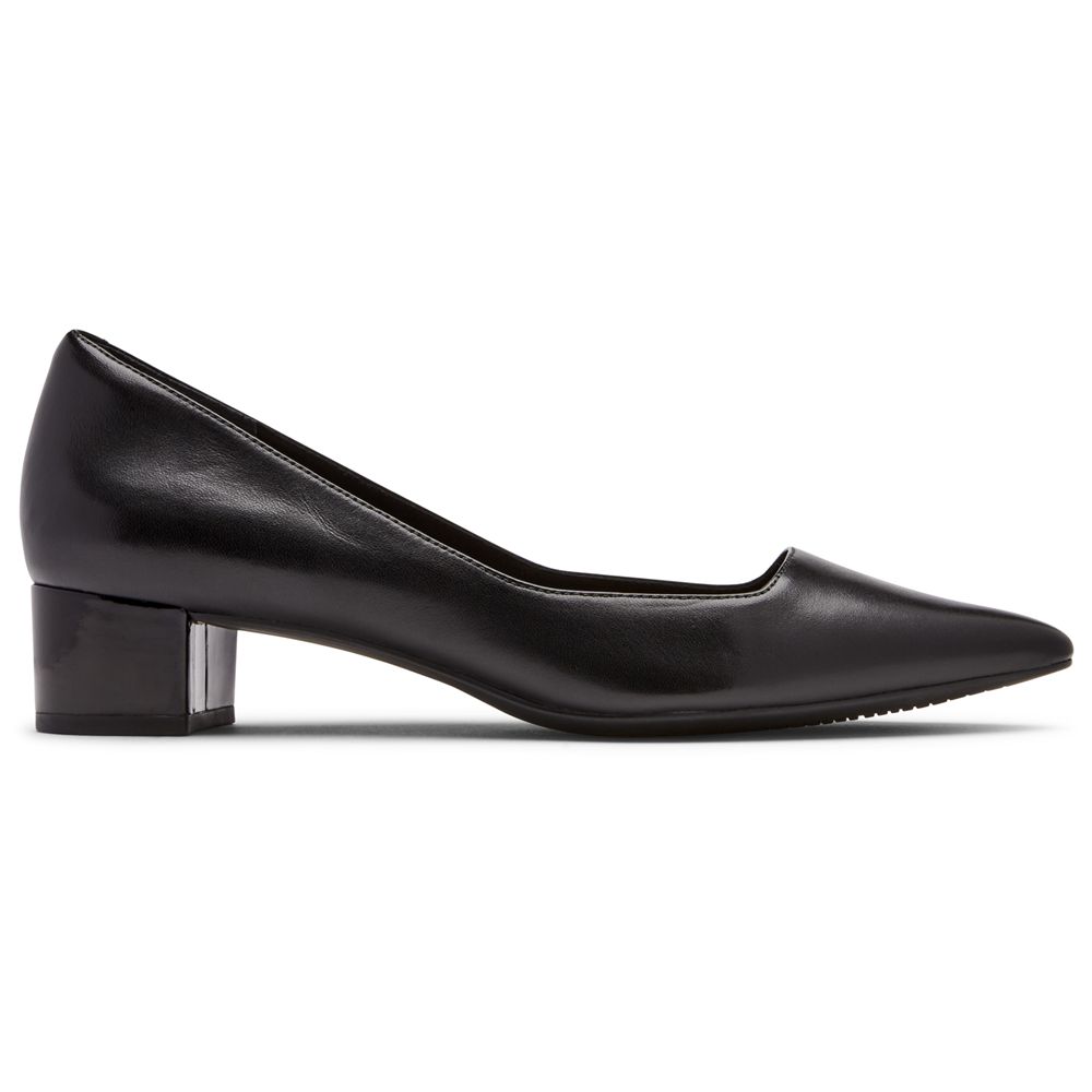 Rockport Women's Total Motion Gracie Heel Pumps - Black - USA (6532BMCJX)